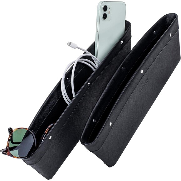2 PACK Lusso Gear Catch Caddy Car Seat Console Gap Filler Side Pocket Organizer - Picture 1 of 3